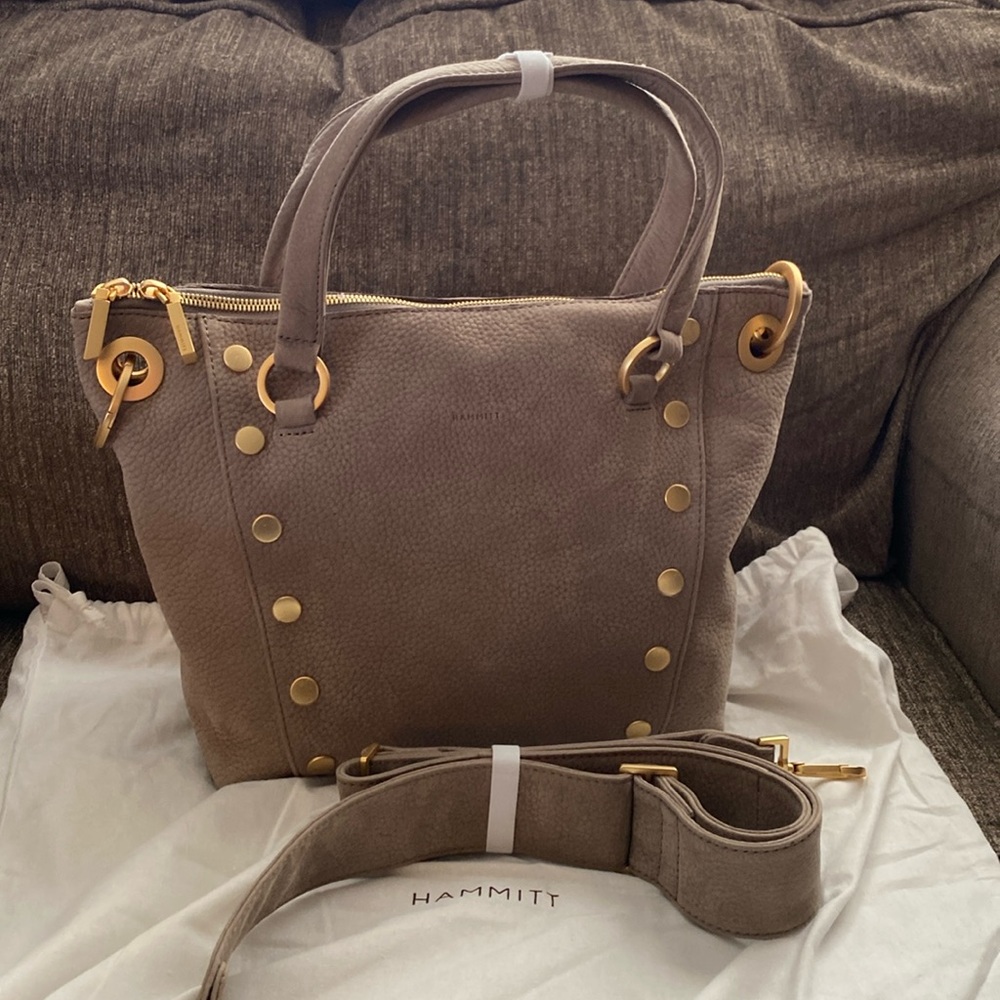 Hammitt Medium Daniel in grey natural suede